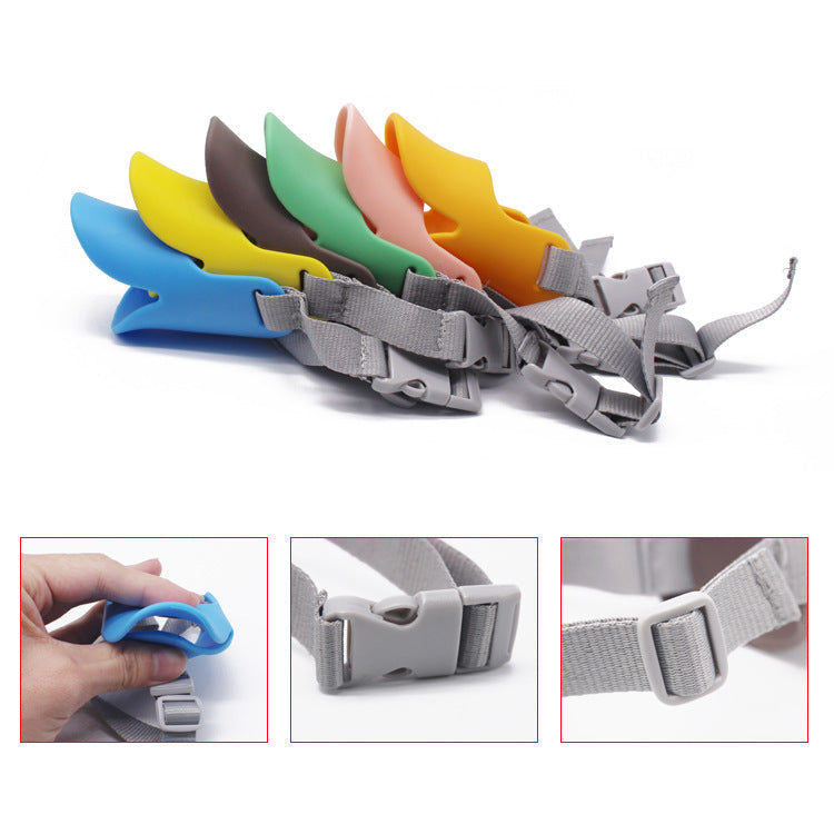 Silicone Anti-Bark Muzzle Sleeve, for dogs.