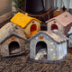 Foldable Dog House Pet Cat Bed Winter Dog Villa Sleep Kennel Removable Nest Warm Enclosed Cave Sofa Pets Supplies - kindoPet