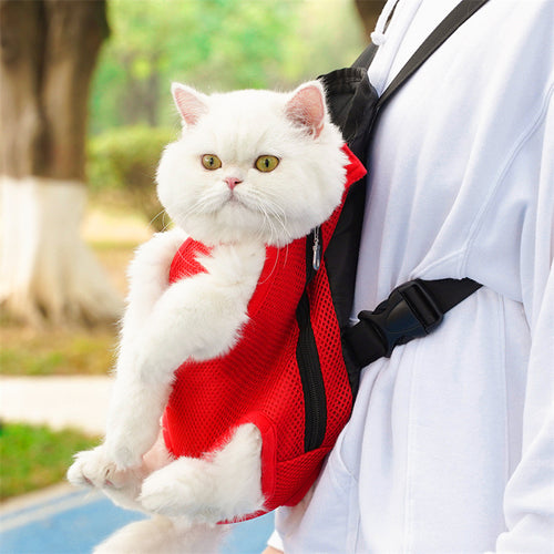 Breathable Mesh Backpack Carrier, for dogs and cats.