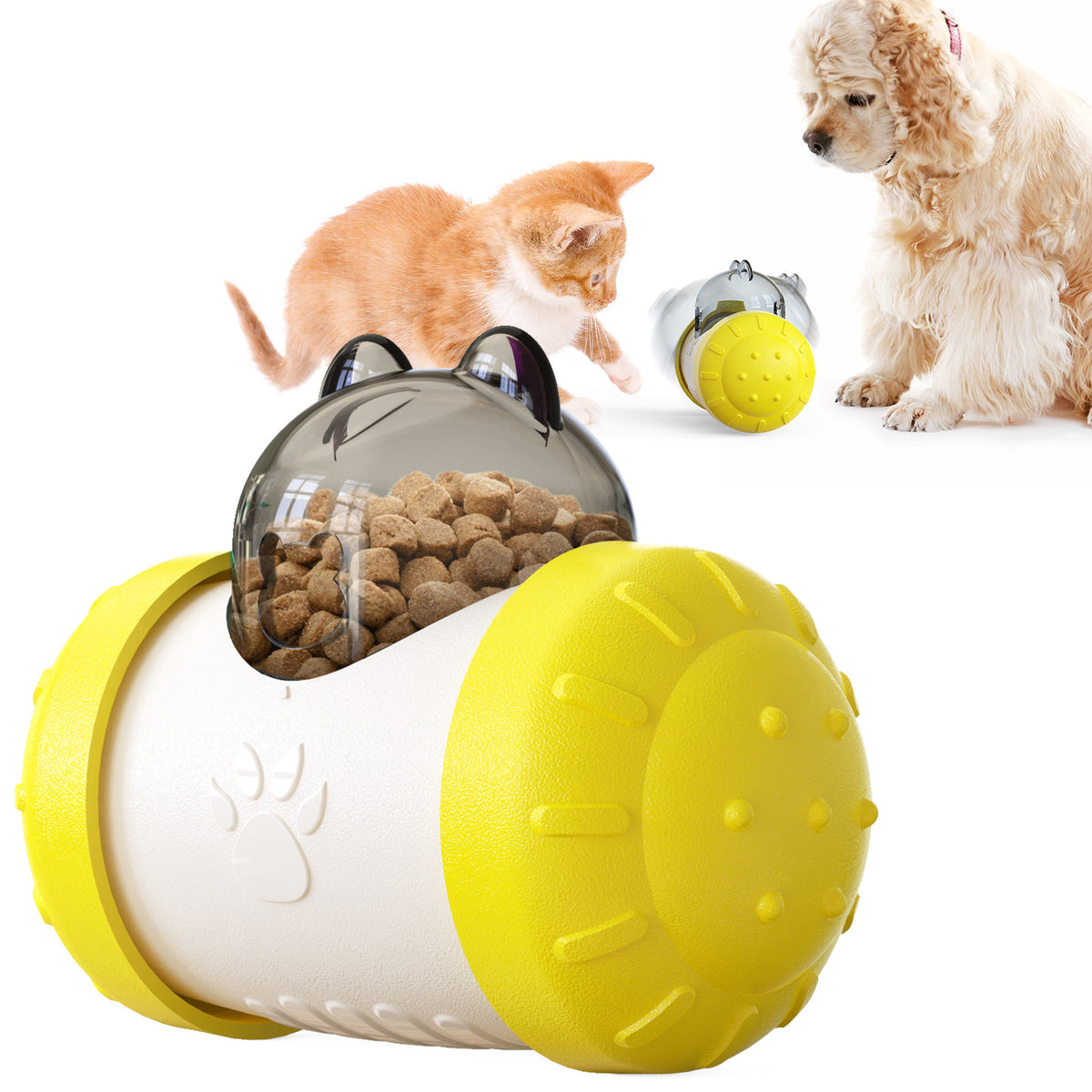 Slow Feeder Treat Dispensing Ball Toy for Dogs and Cats