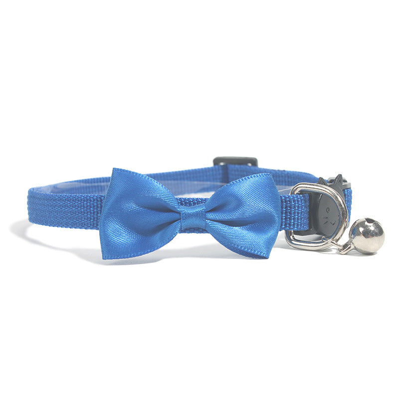 Adjustable Nylon Bow Collar with Bell, for cats.