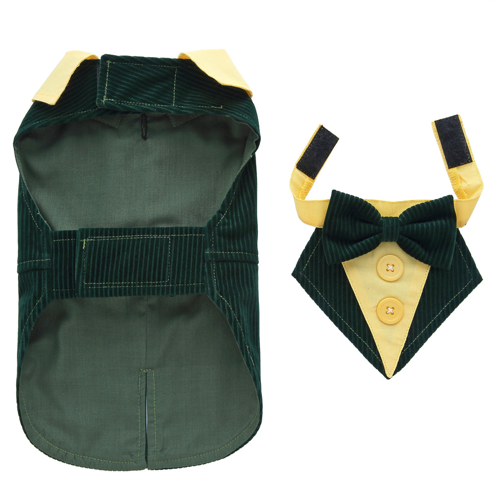 Polyester Tuxedo-Style Dog Outfit for Dress-Up Occasions, for dogs.