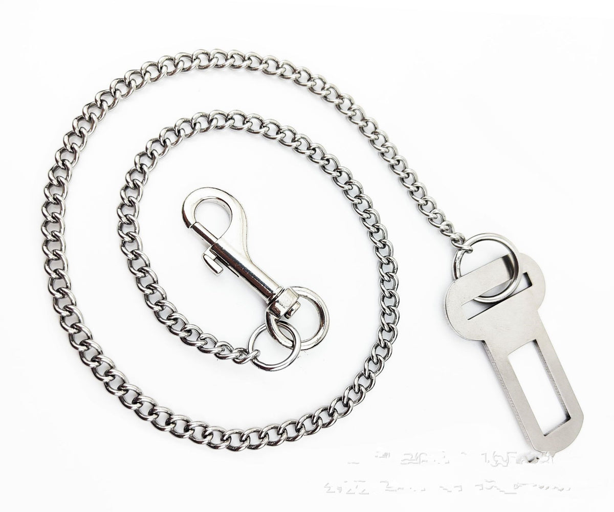 Stainless Steel Car Safety Chain, for dogs.