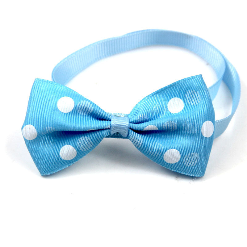 Adjustable Dot Bow Tie Accessory, for dogs and cats.