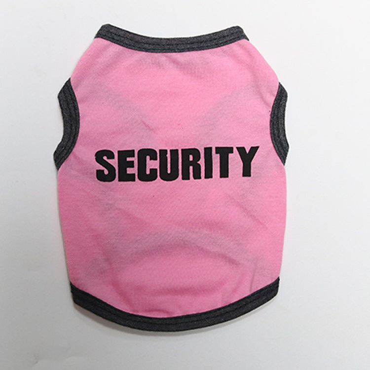 Printed Cotton Security-Style Vest, for dogs.