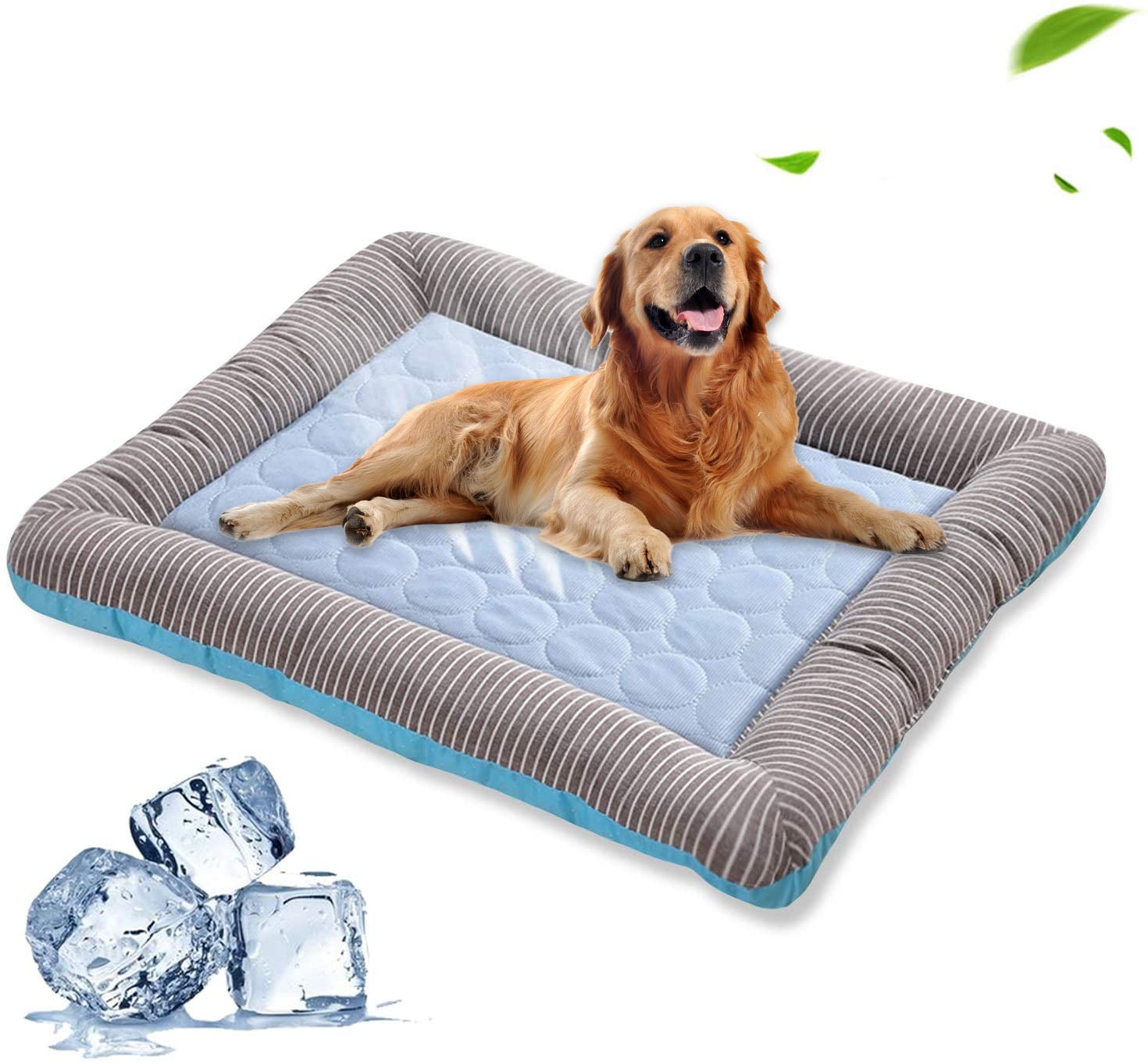 Pet Cooling Pad Bed For Dogs Cats Puppy Kitten Cool Mat Pet Blanket Ice Silk Material Soft For Summer Sleeping  Blue Breathable - kindoPet