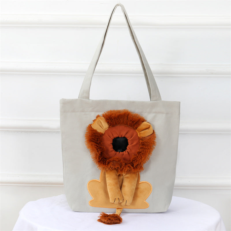 Cotton Canvas Pet Shoulder Bag, for dogs and cats.