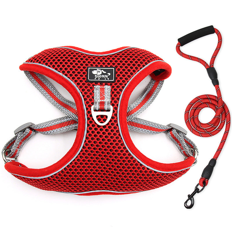 Reflective Chest Strap Harness Set, for dogs.