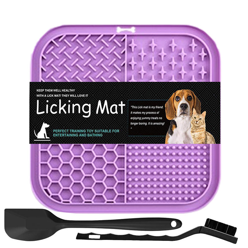 Suction Cup Slow Feeder Licking Mat, for dogs and cats.