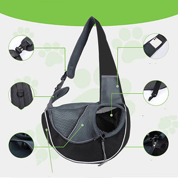 Outdoor Pet Carrier Crossbody Bag – Hands-Free for Small Dogs & Cats – side view