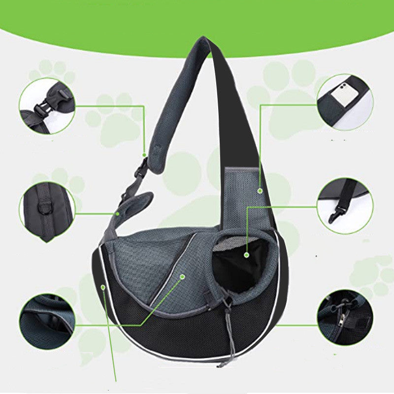 Breathable Crossbody Carrier Bag for Dogs and Cats