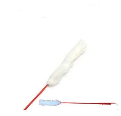 Handmade Wooden Wand Toy with Feather and Bell