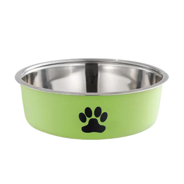 Anti-Spill Double Pet Bowl – Stainless Steel Food & Water Feeder – size reference