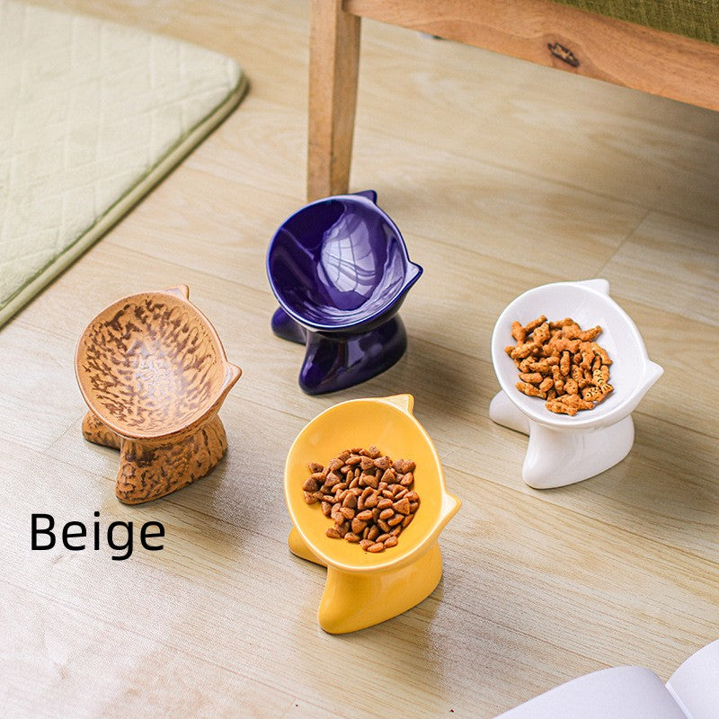 High-Fired Porcelain Feeding Bowl, for dogs and cats.
