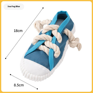 Squeaky Slipper Dog Toy – Soft Plush Chew & Molar Teether – features