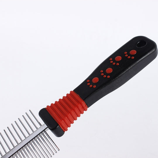 Double Row Density Pet Comb for Detangling and Grooming – side view