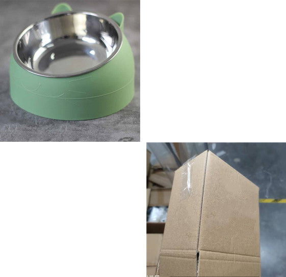 Stainless Steel Tilted Cat Bowl, 200 Milliliters, for cats.