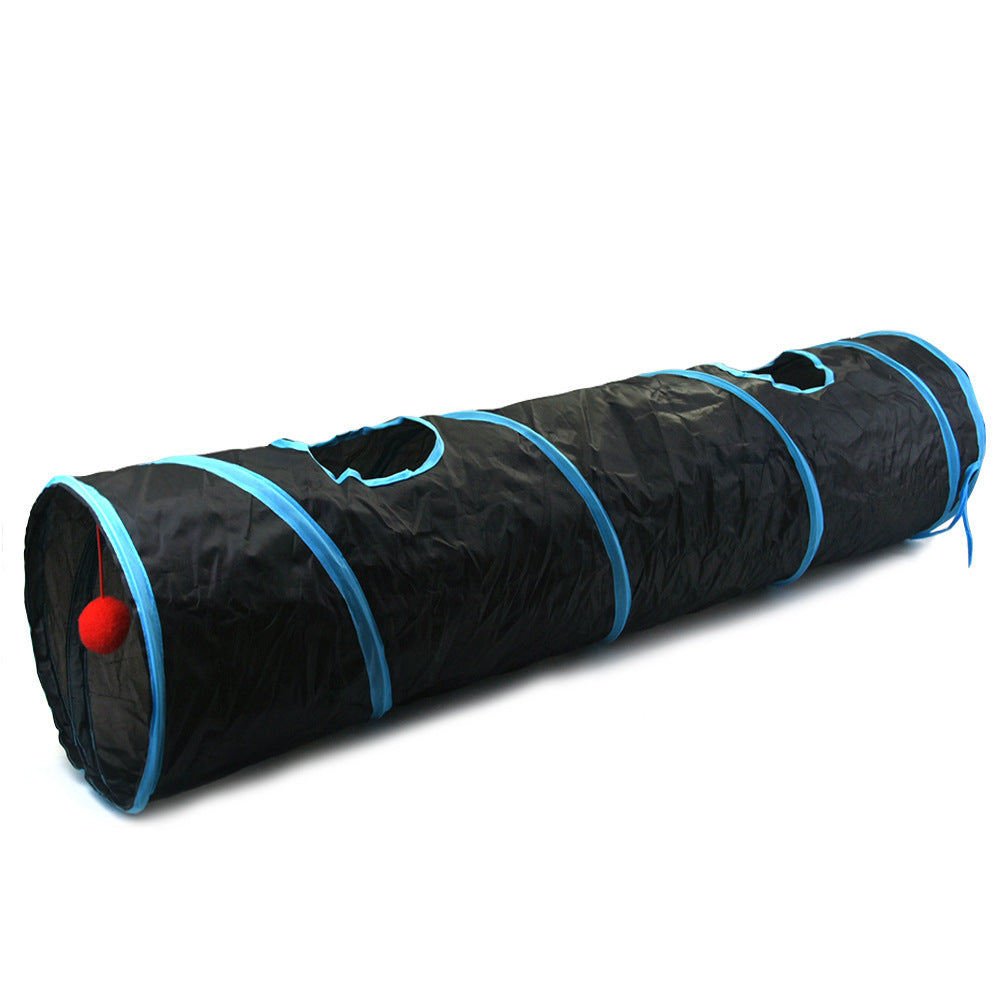 New Style Pet Cat Toy Suit Small Fish Steel Wire Cat Teaser Plush Mouse Spring Cat Tunnel Cat Toy