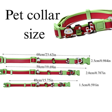 Dual-Color Embossed Dog Leash & Collar Set – Fashion Walking Set – size reference