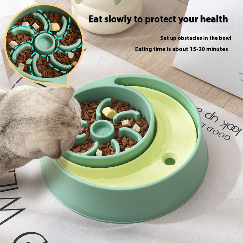 Two-in-One Food and Water Plastic Bowl, for cats.