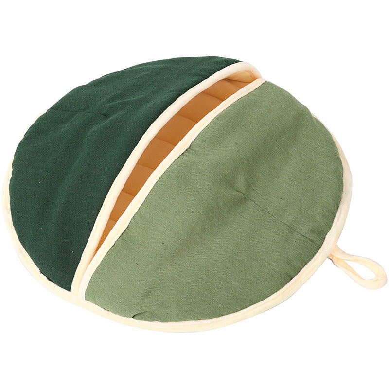 Semi-Enclosed Cotton and Linen Pet Nest, 55 by 60 cm, for dogs and cats.