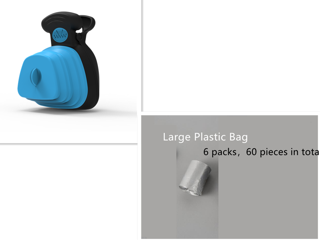 Foldable Poop Scooper with Bag Dispenser for Dogs