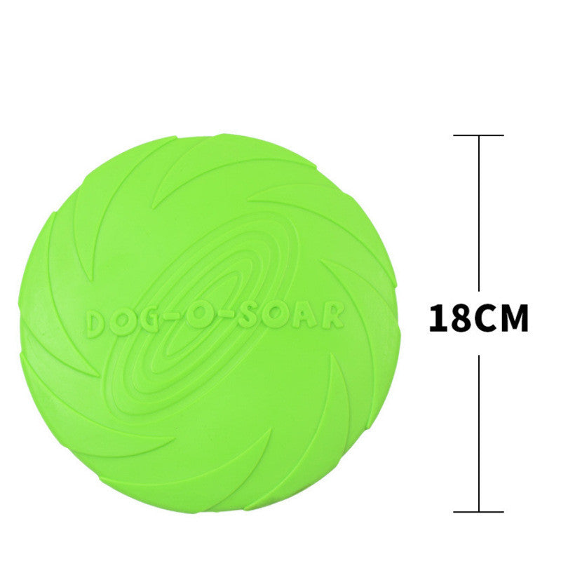 Floating Rubber Dog Frisbee for Bite-Resistant Play, for dogs.