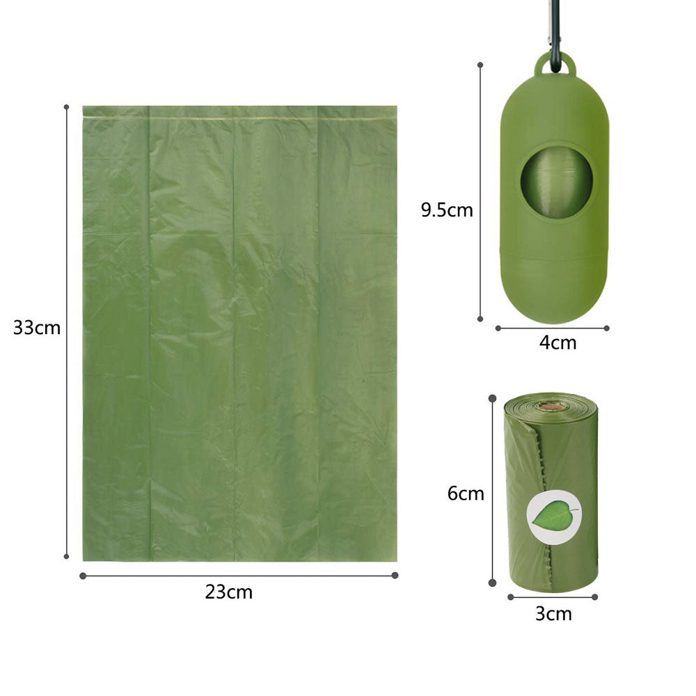 Pet Waste Bag Rolls with Dispenser Box Option, for dogs and cats.