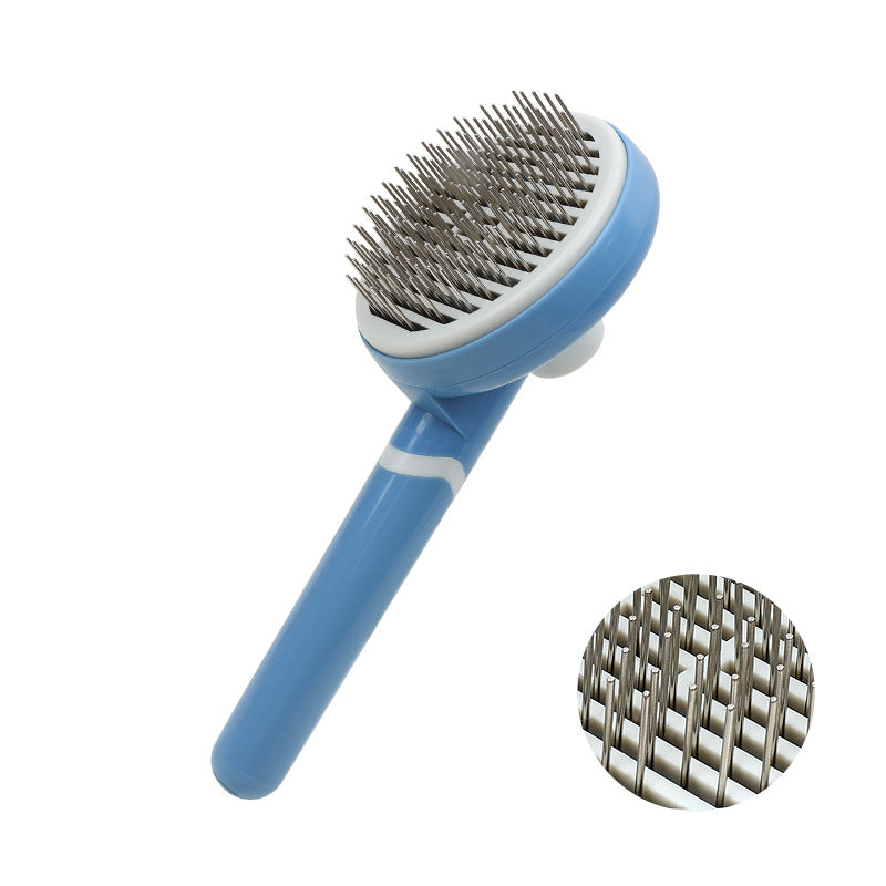 Self-Cleaning Pet Grooming Comb for Loose Hair, for dogs and cats.
