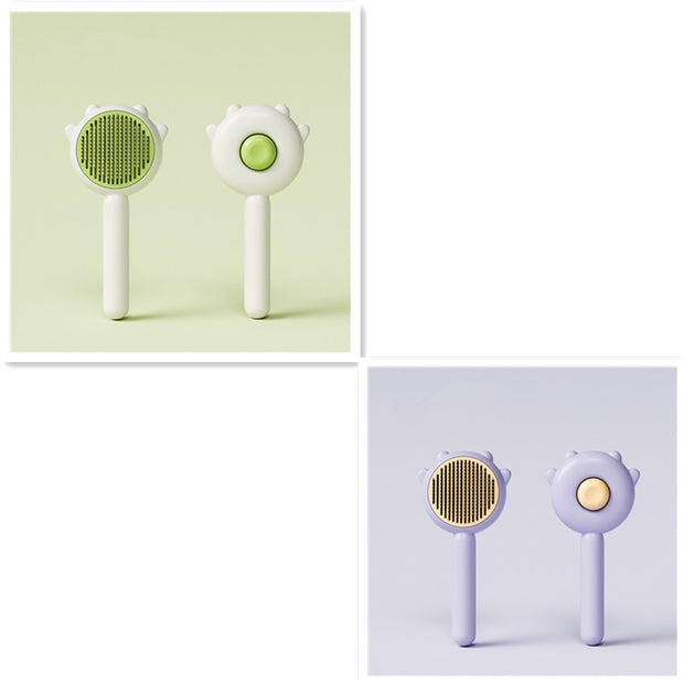 Pet Massage Grooming Brush – Hair Removal Comb for Cats & Dogs – in use