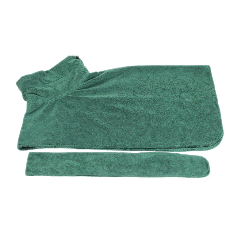 Absorbent Pet Bathrobe With Waist-wrapped Microfiber - kindoPet