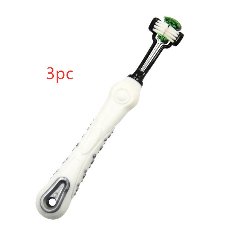 Three-Sided Dog Toothbrush for Easier Teeth Cleaning, for dogs.