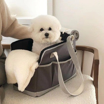 Portable Canvas Go-Out Carrier Tote Bag, for cats.