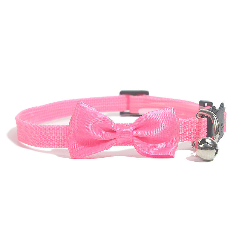 Adjustable Nylon Bow Collar with Bell, for cats.
