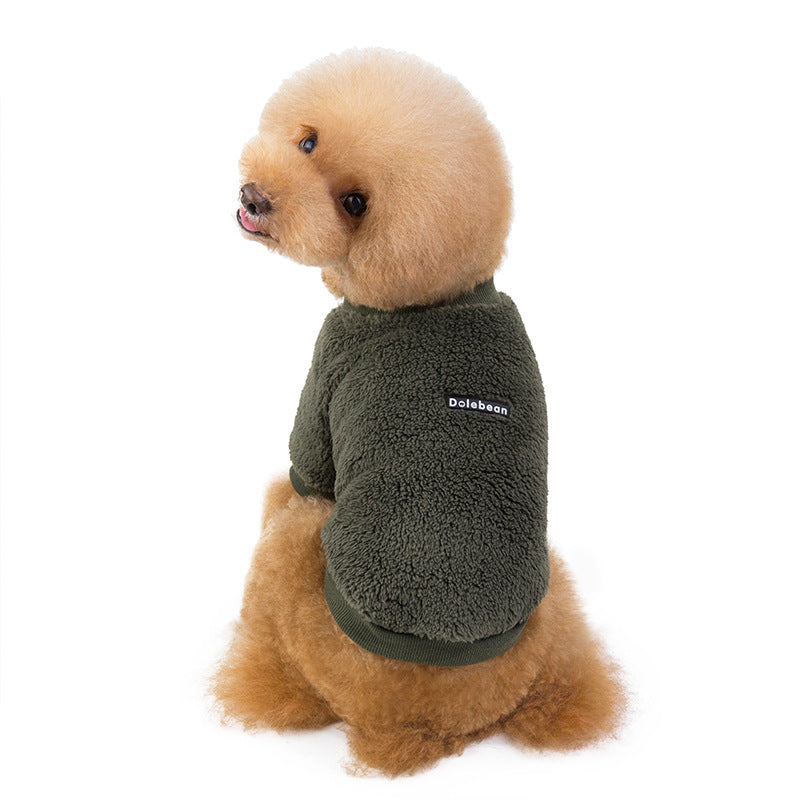 Double-Sided Fleece Two-Leg Coat, for dogs.
