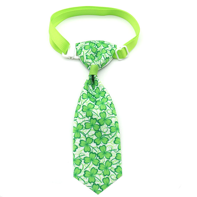 St. Patrick's Four-Leaf Clover Bow Tie, for dogs and cats.