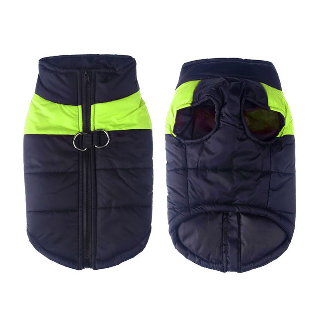 Glossy Metallic-Finish Dog Vest Coat for Cool Weather, for dogs.