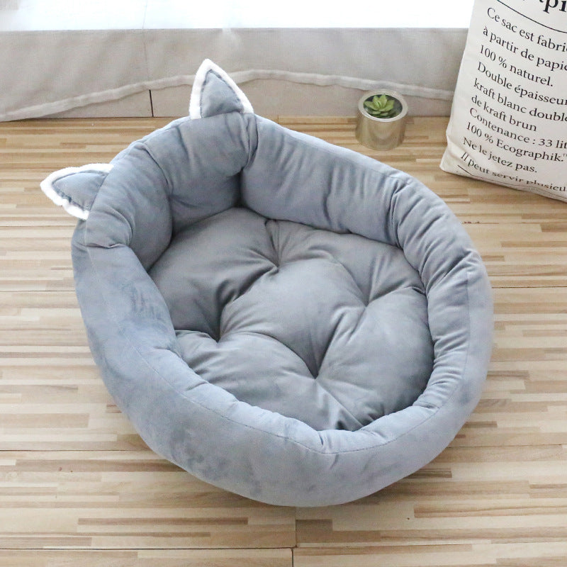 High-Backrest Cushioned Bed Pad, for dogs and cats.