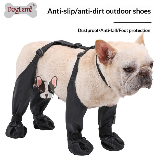 Waterproof Dog Shoes – Anti-Slip Outdoor Paw Boots – in use
