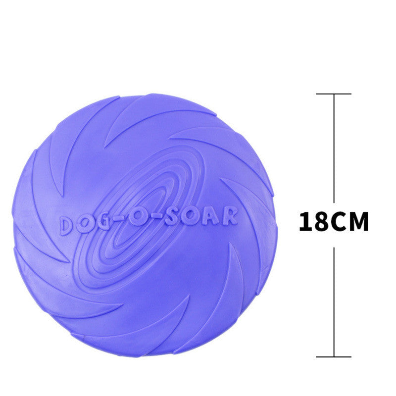 Floating Rubber Dog Frisbee for Bite-Resistant Play, for dogs.