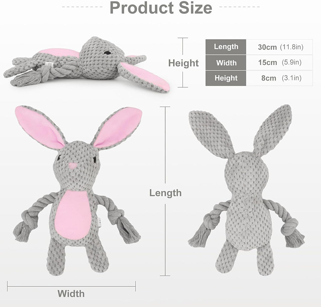 Plush Squeaker Toy with Crinkle Paper, for dogs.