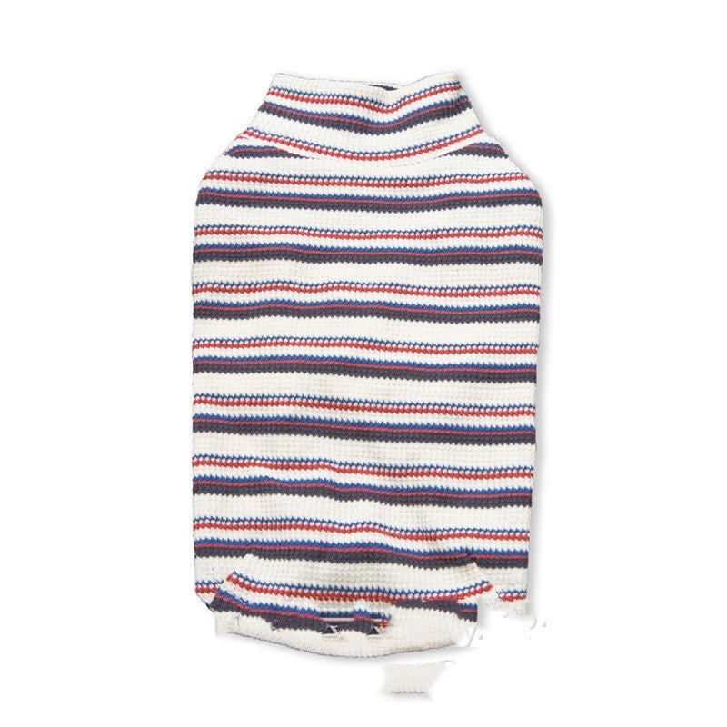Striped Waffle Long-Sleeve Loungewear, for dogs and cats.