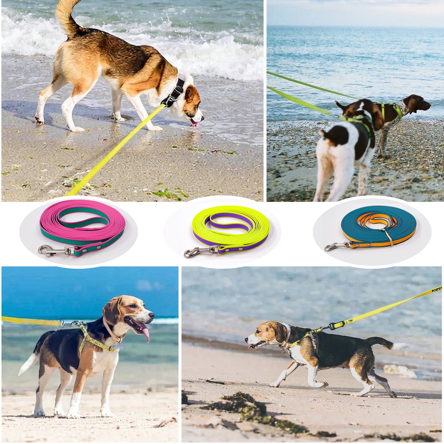 New Style PVC Coated Two-color Waterproof Training Rope - kindoPet