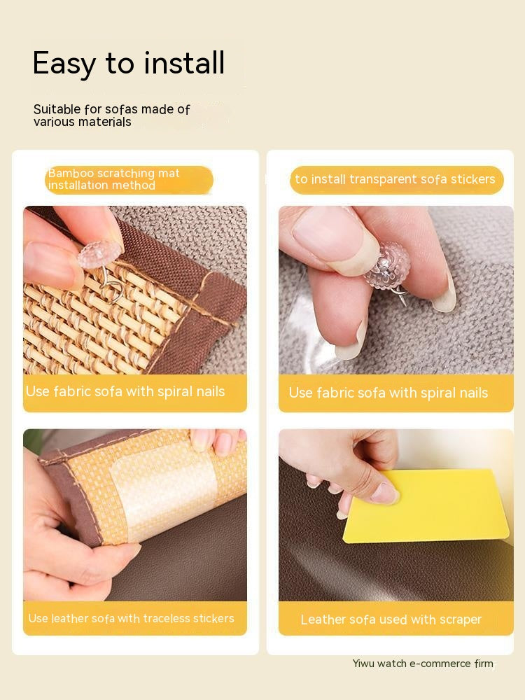 Bamboo Scratch Pad for Sofas and Walls, Cat Scratcher, for cats.