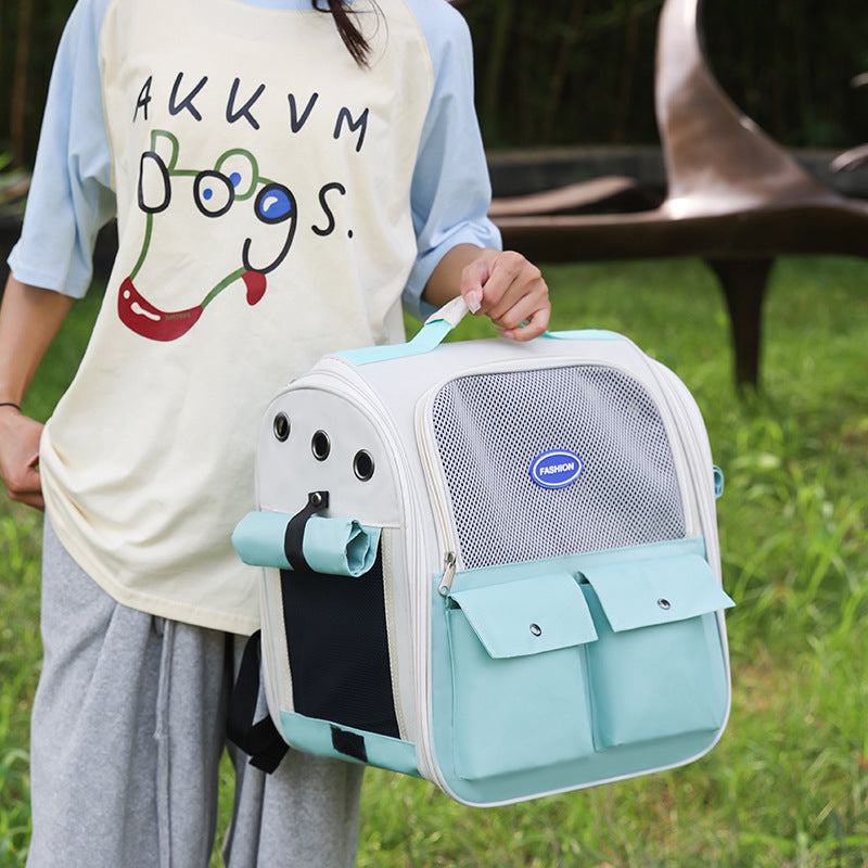 Breathable Oxford Cloth Backpack, for dogs and cats.
