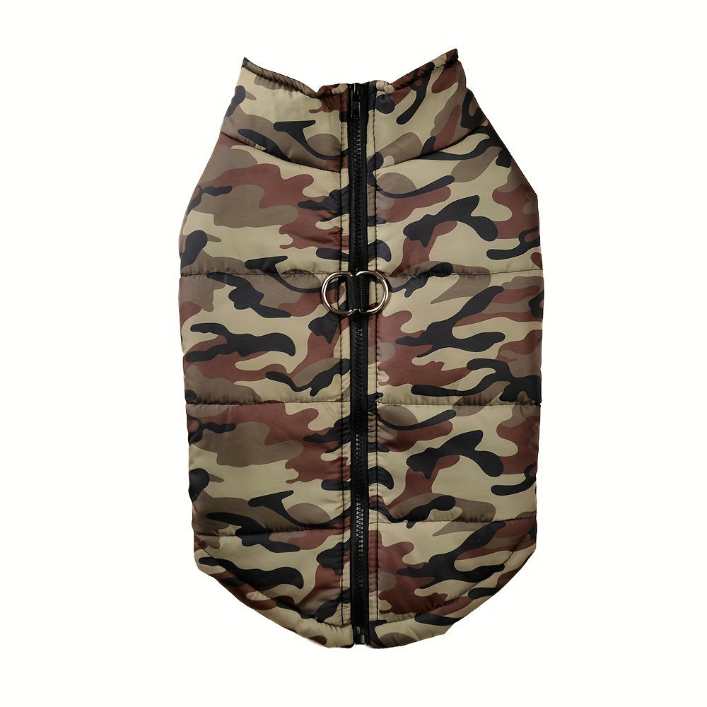 Thickened Camouflage Jumpsuit, for dogs.