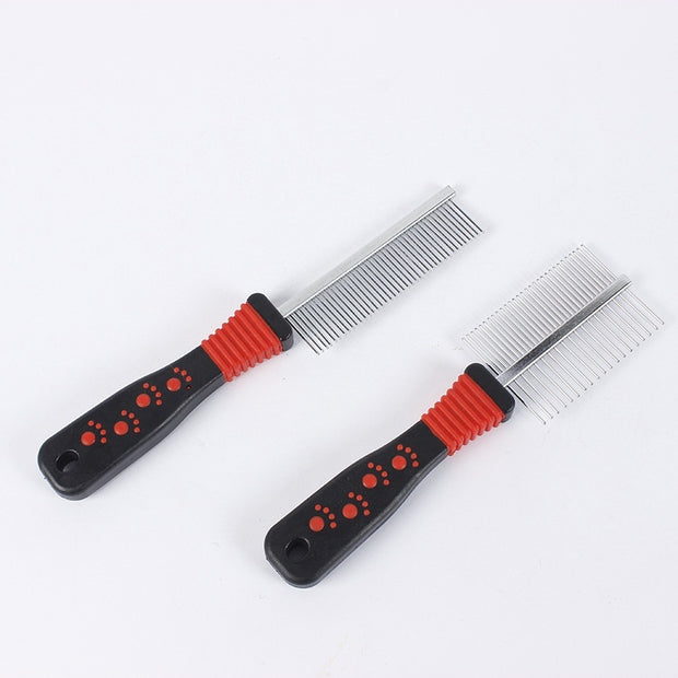 Double Row Density Pet Comb for Detangling and Grooming – in use