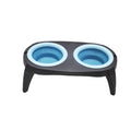 Folding Double Bowl Feeder, for dogs.