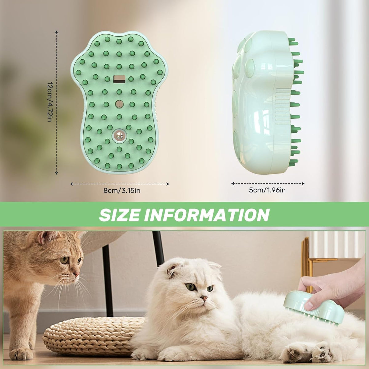 4-in-1 Steam Brush, for cats.