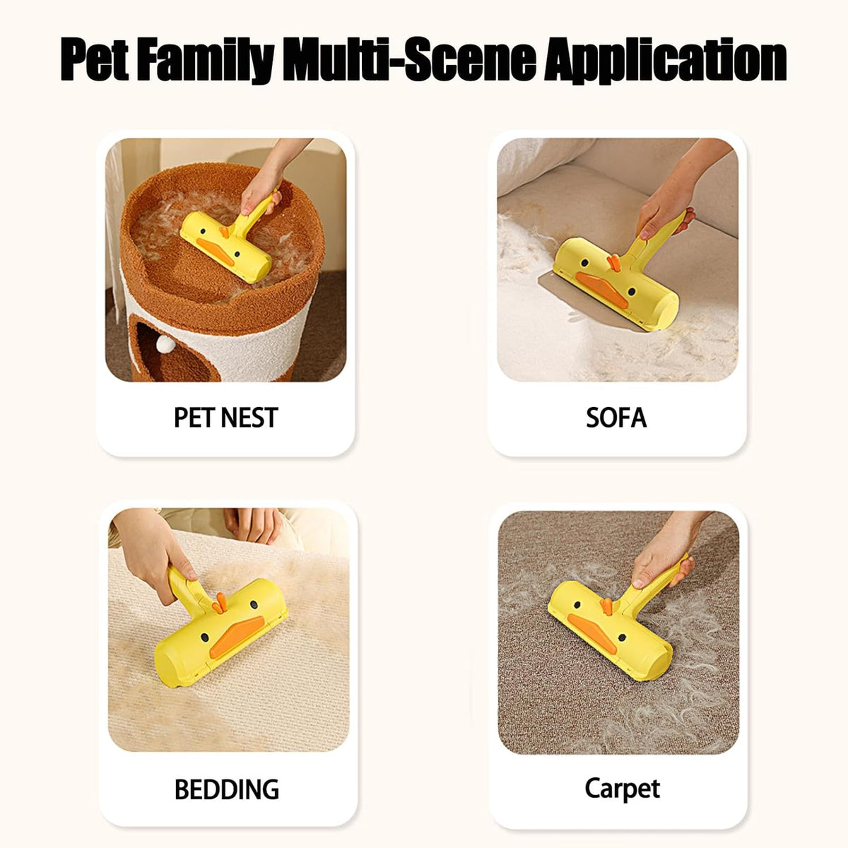 Reusable Two-Way Pet Hair Remover for Furniture, for dogs and cats.